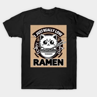 Kitten Ramen Bowl Delight T-Shirt